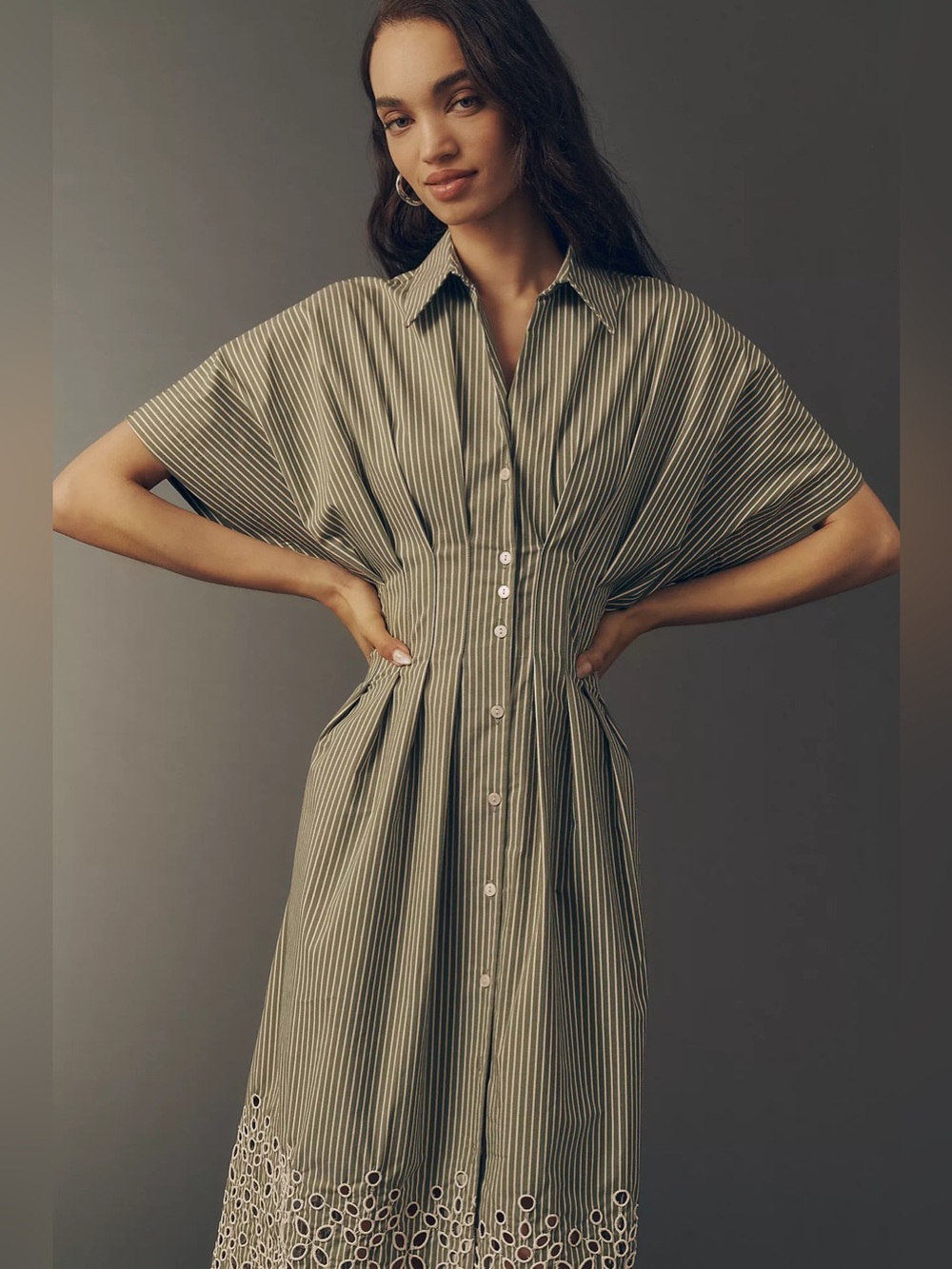 Tobie Eyelet Shirtdress by Exquise - Picture 11 of 11